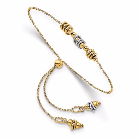 14K Beaded Adjustable Bracelet